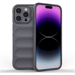 Mobigear Bumpy iPhone 15 Pro Max TPU souple Coque arrière - Gris anthracite