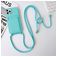 Mobigear Lanyard Card iPhone 15 Pro Coque avec cordon en Silicone et Porte-Cartes - Bleu
