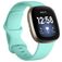 Mobigear Sport Dual Bracelet Silicone Fitbit Versa 3 Fermeture à clou et passant - Turquoise