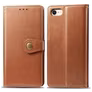Mobigear Snap Button Housse iPhone 7 Etui Porte-Monnaie - Cognac