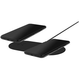 Mobiparts Dual Fast Wireless - Chargeur Qi Wireless 1 mètre 10W - Noir