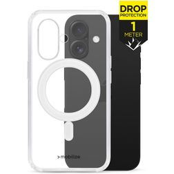 Mobilize Naked Protection Transparent iPhone 16 MagSafe Plastique rigide Coque arrière Antichoc - Transparent