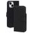 Mobiparts Wallet Housse iPhone 15 MagSafe Etui en Cuir Véritable Porte-Monnaie - Noir