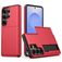 Mobigear Card Coque Samsung Galaxy S26 Ultra Coque arrière Rigide Anti-Chocs avec Porte-Cartes - Rouge