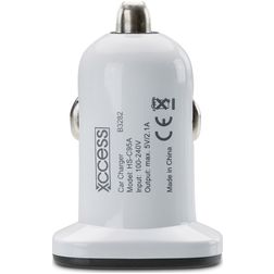 Xccess Double USB Chargeur voiture Sans câble 2,1A - Blanc