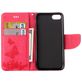 Mobigear Butterfly Housse iPhone SE (2020) Etui Porte-Monnaie - Magenta