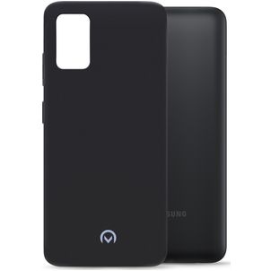 Mobilize Rubber Gelly Coque Samsung Galaxy A03s Coque arrière en TPU Souple - Matt Black