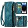 Caseme 008 Housse iPhone 14 Pro Etui avec Coque Détachable Porte-Monnaie - Bleu