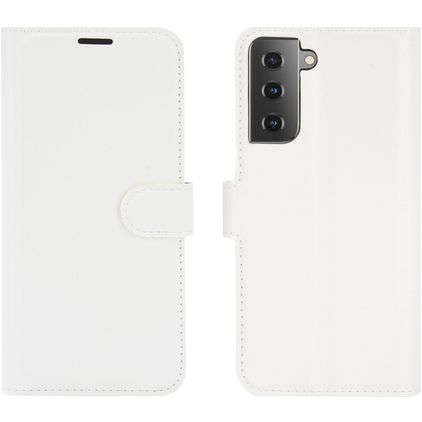 Mobigear Classic Samsung Galaxy S21 Étui Portefeuille - Blanc