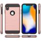 Mobigear Brushed Armor Coque iPhone XS Max Coque arrière Rigide Anti-Chocs - Rouge