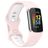 Mobigear Sport Dual Bracelet Silicone Fitbit Charge 5 Fermeture à clou et passant - Blanc / Rose