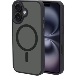 Mobiparts Hardcover Coque iPhone 16 MagSafe Coque arrière Rigide - Satin Black