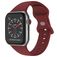 Mobigear Sport Dual Bracelet Silicone Apple Watch Fermeture à clou et passant - 42/41/40/38 mm - Bordeaux