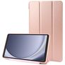Mobigear Tri-Fold Gel Coque Samsung Galaxy Tab A11 Etui en TPU,Similicuir - Rose doré