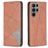 Mobigear Rhombus Slim Housse Samsung Galaxy S25 Ultra Etui - Marron