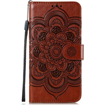 Mobigear Mandala Housse Google Pixel 4a 5G Etui Porte-Monnaie - Marron