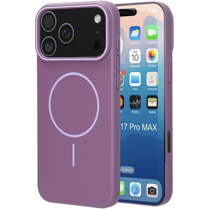 Mobiparts Slim Line Coque iPhone 17 Pro Max MagSafe Coque arrière Rigide - Imperial Purple
