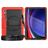 Mobigear SureGrip Xtreme Coque Samsung Galaxy Tab S9 Ultra Coque arrière en Plastique rigide,Silicone + Bandoulière + Support Amovible - Noir / Rouge