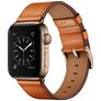 Mobigear Firenze Bracelet Cuir Apple Watch Fermeture boucle ardillon - 42/41/40/38 mm - Marron