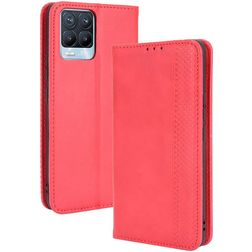 Mobigear Sensation Housse Realme 8 Etui Porte-Monnaie - Rouge