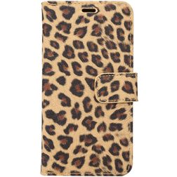 Mobigear Leopard Housse iPhone XS Etui Porte-Monnaie - Marron