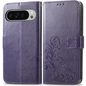 Mobigear Clover Housse Google Pixel 9 Pro XL Etui Porte-Monnaie - Violet