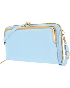 Antonio Fonzo Crossbody Clutch Snap Sac Téléphone - Large - Bleu