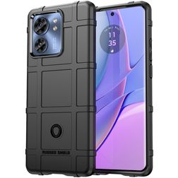 Mobigear Rugged Shield Motorola Edge 40 TPU souple Coque arrière Antichoc - Noir