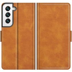 Mobigear Slim Magnet Housse Samsung Galaxy S22 Etui Porte-Monnaie - Cognac