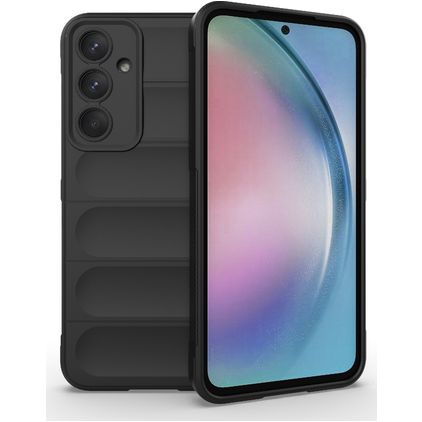 Mobigear Bumpy Coque Samsung Galaxy A55 Coque arrière en TPU Souple - Noir