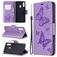 Mobigear Butterfly Housse Samsung Galaxy A20s Etui Porte-Monnaie - Violet
