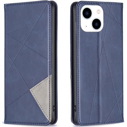 Mobigear Rhombus Slim iPhone 15 Étui - Bleu