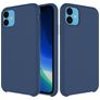 Mobigear Rubber Touch Coque iPhone 11 Coque arrière en Silicone - Bleu Marin
