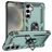 Mobigear Armor ring Coque Samsung Galaxy S25 Plus Coque arrière Rigide Anti-Chocs avec Anneau-Support - Vert