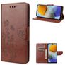 Mobigear Flowers Housse Samsung Galaxy M23 Etui Porte-Monnaie - Marron