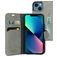 Mobiparts Classic Wallet iPhone 13 Mini Étui Portefeuille - Granite Grey