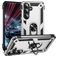 Mobigear Armor ring Samsung Galaxy S25 FE Plastique rigide Coque arrière Antichoc avec bague de maintien - Argent