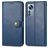Mobigear Snap Button Housse Xiaomi 12 Pro Etui Porte-Monnaie - Bleu