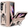Mobigear Armor Ring Coque Samsung Galaxy Z Fold 5 Coque arrière Rigide Anti-Chocs avec Anneau-Support - Or