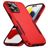 Mobigear Heavy Armor Coque iPhone 16 Pro Max Coque arrière Rigide Anti-Chocs - Rouge