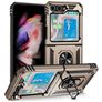 Mobigear Armor Ring Samsung Galaxy Z Flip 5 Plastique rigide Coque arrière Antichoc avec bague de maintien - Or