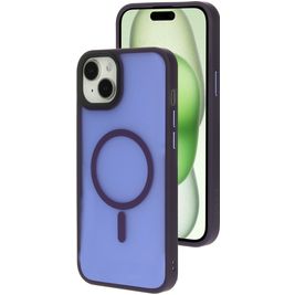 Mobiparts Hardcover Coque iPhone 15 Plus MagSafe Coque arrière Rigide - Satin Purple