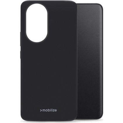 Mobilize Rubber Gelly Coque HONOR 200 Coque arrière en TPU Souple - Noir