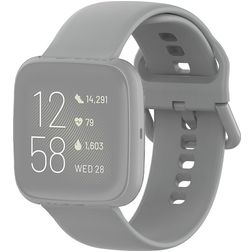Mobigear Sport Buckle Bracelet Silicone pour Fitbit Versa 2 Fermeture boucle ardillon - Gris