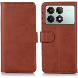 Mobigear Wallet Housse POCO X6 Pro Etui Porte-Monnaie - Marron
