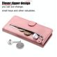 Mobigear Zipper Housse iPhone 17 Pro Max Etui Porte-Monnaie - Rose doré