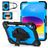 Mobigear SureGrip Xtreme Coque iPad 10 (2022) Coque arrière en Plastique rigide,Silicone + Porte-crayon + Bandoulière + Support Amovible - Bleu