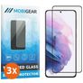 Mobigear Premium Samsung Galaxy S21 Plus Verre trempé Protection d'écran - Compatible Coque - Noir (Lot de 3)