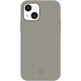 Valenta Snap Luxe Coque iPhone 13 Mini Coque arrière en Cuir Véritable - Gris