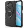 Mobigear Armor Ring Coque Xiaomi Mi 10T Lite Coque arrière Rigide Anti-Chocs avec Anneau-Support - Noir